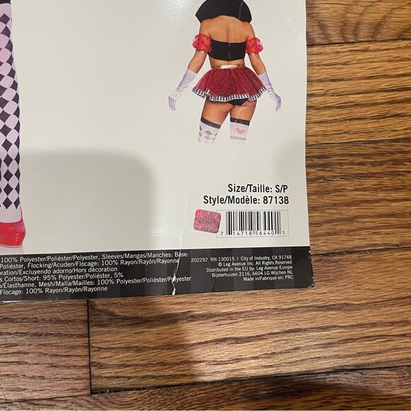 NEW Leg Avenue Wicked Wonderland Queen of Hearts Costume Size Small - Picture 7 of 9